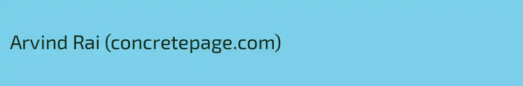 Arvind Rai (concretepage.com)